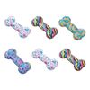 6PK Paws & Claws Dazzle Bone TPR Rubber Chew Squeaky Dog/Pet Toy 16.5cm Assorted