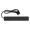 Arlec 4 Outlet Black Surge Protected Powerboard with USB A&C Charger and Master Switch