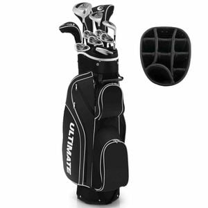 Costway Premium Ladies Golf Clubs Set Starters W/bag 10 Pieces Alloy/graphite Drive Black