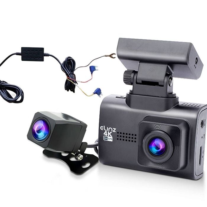 Elinz 4K 2K Dual Dash Cam WiFi GPS Car Camera Recorder WDR Night Vision Hardwire Kit