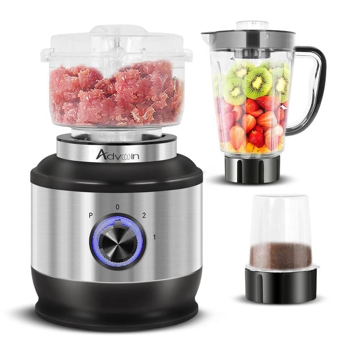 ADVWIN Multi Blender, 4 in 1 Food Processor, 1000W Kitchen Electric Food Chopper, Juicer Meat Mixer Grinder