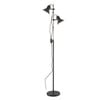 Telbix Corelli Industrial Standing Floor Lamp Light Metal Dark Grey Antique Brass