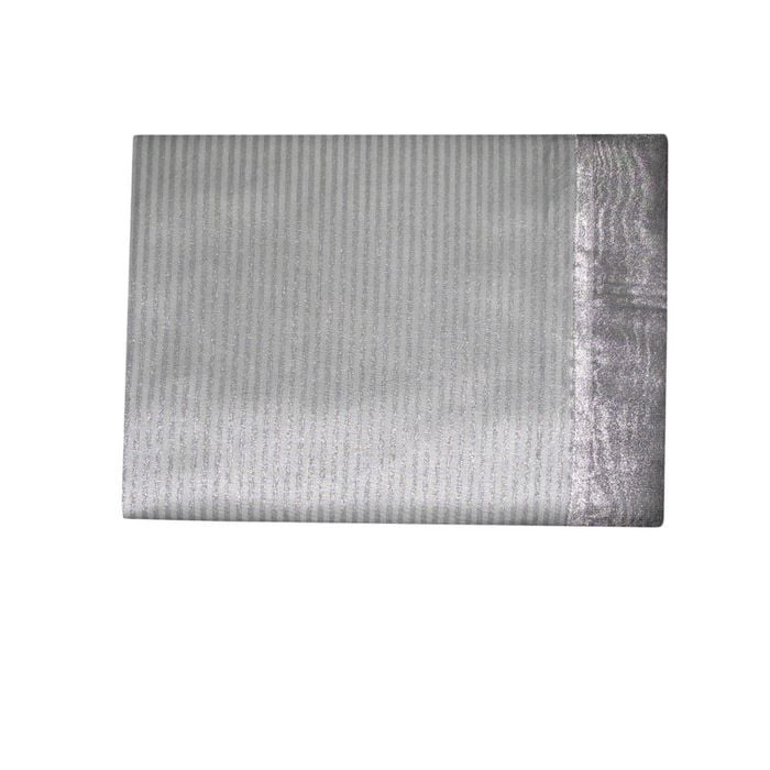 Hoydu Stera Stripe Organza Table Runner Silver 45x150cm