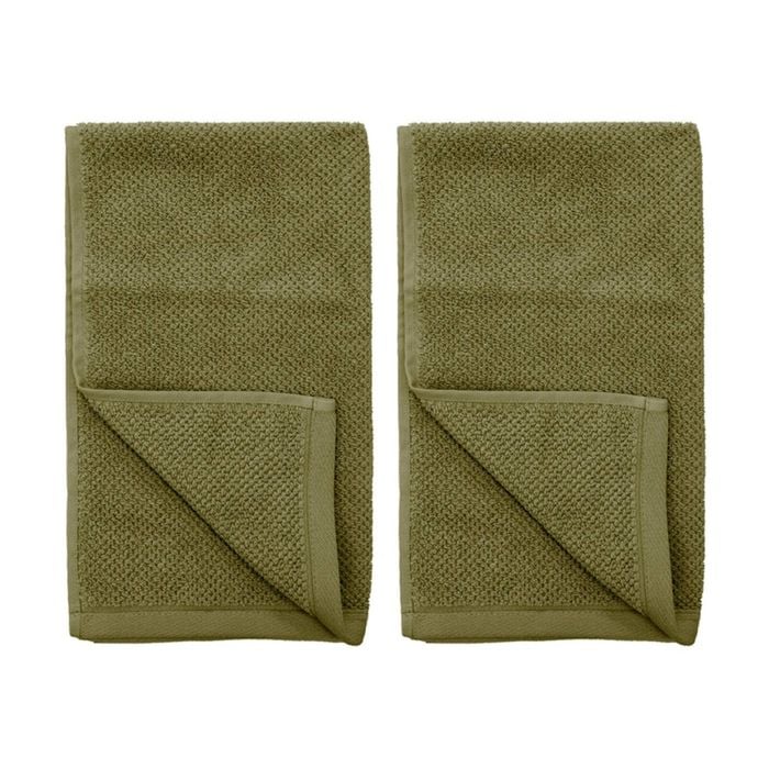 2PK Bambury Angove 950gsm Soft Absorbent Cotton Bath Mat 50x80cm Green
