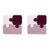 2PK Melii Luxe Childrens Puzzle Food & Snacks Container Lunch Box 850ml Pink