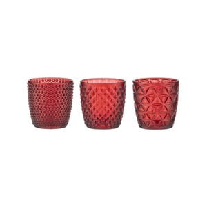 3pc Ladelle Twinkle Berry Electric Battery Operated Tealights