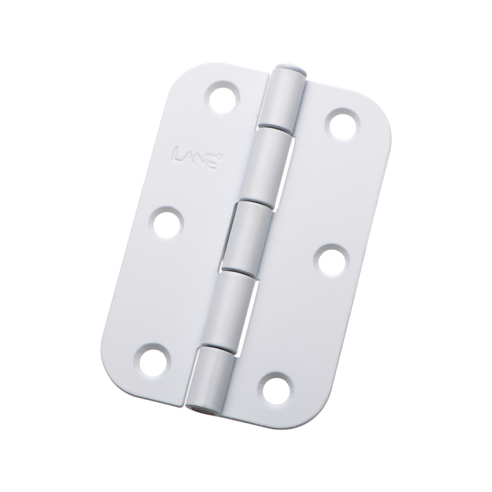 Lane 90mm White Loose Pin Radius Butt Hinge - 2 Pack