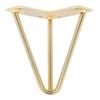 Taskmaster 150 x 10mm Brushed Brass Steel Hairpin 3 Leg