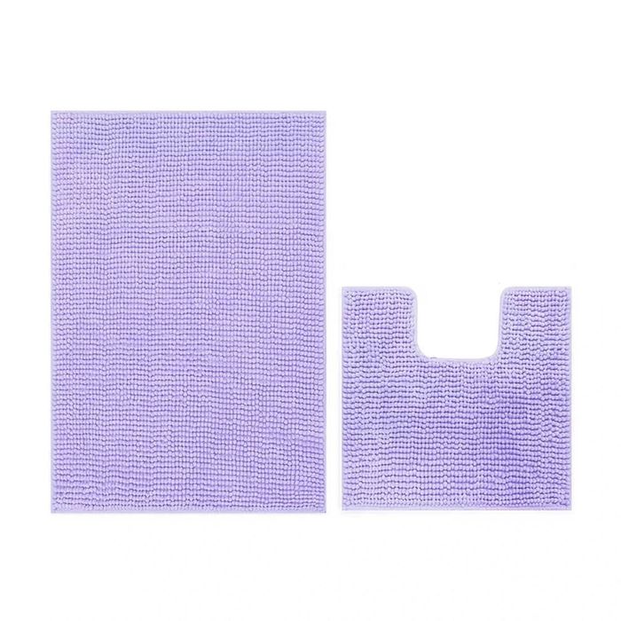 Large Chenille Bath Mat Toilet Root Mat Super Comfy Non Slip Highly Absorbent