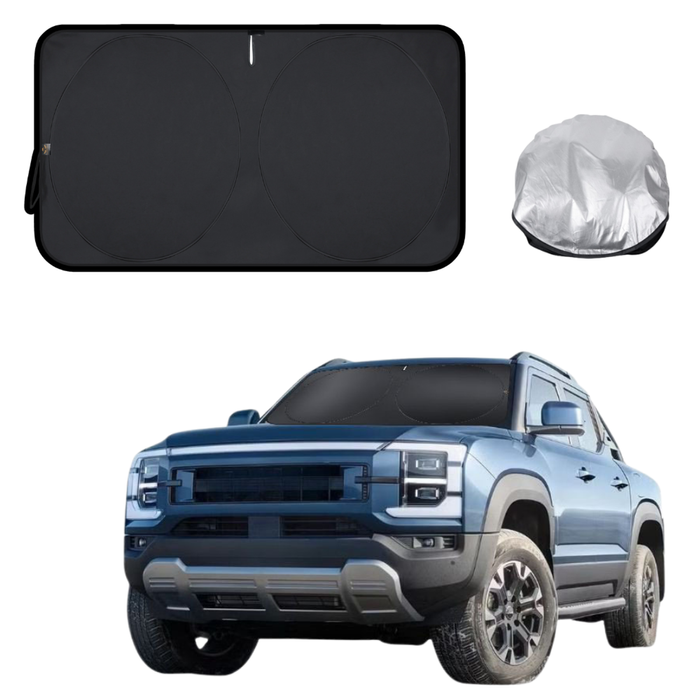 Front Windscreen Sun Shade for BYD Shark 6 2024 - Current - Standard 150 x 85 cm - Black