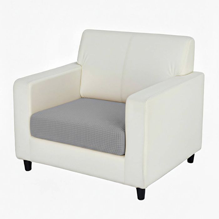 Anyhouz Sofa Cover Gray Polyester Thick Stretchable Cushion For Living Room 1pc Normal Size145-185cm