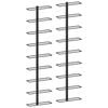 vidaXL 2x Wall-mounted Wine Racks for 18 Bottles Black Iron Storage Cabinet
