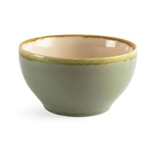 Olympia Kiln Round Bowl Moss 140mm 635ml Pack Of 6 Porcelain Commercial Kitchen Tableware