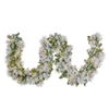 Christabelle Majestic Snow 274cm 9ft Prelit Flocked Christmas Garland with 100 Multi-Function LED Lights