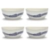 Ottolenghi Feast White With Blue Stripes Bowls 16cm | Set of 4