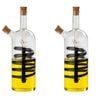 2PK Davis & Waddell Spiral Oil/Vinegar Glass Bottle 7x23cm - Clear/Natural