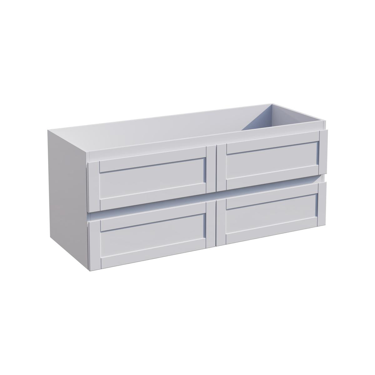 Stein 1200 x 450 x 500mm White Select Shaker Wall Hung Vanity - Cabinet ...