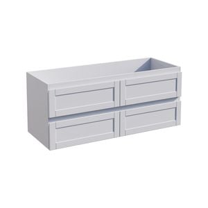 Stein 1200 x 450 x 500mm White Select Shaker Wall Hung Vanity - Cabinet Only 