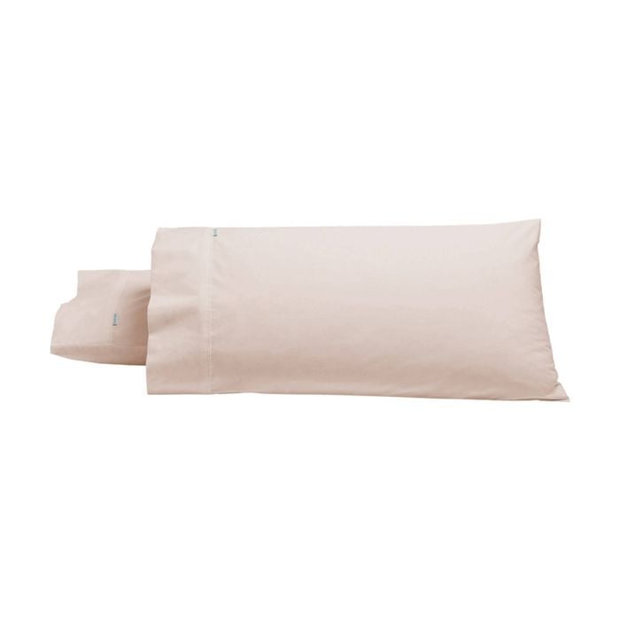 2pc Bianca Heston 300TC Cotton Percale King Size Pillowcases Pink 48x74cm
