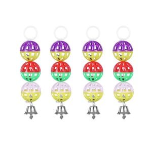 4PK Paws & Claws Ball And Bell Bird Toy 16X4.5cm Assorted