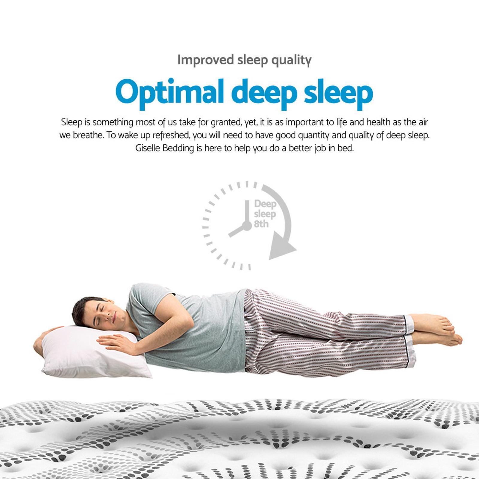 Giselle bedding queen mattress bed size euro top pocket spring foam 32cm discount