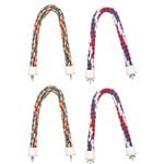 YES4PETS 4 x Bird Perch Colourful Rope Style 40cm
