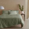 Bedding Co. Organic Bamboo Quilt Cover Set 350TC Sage Green Queen