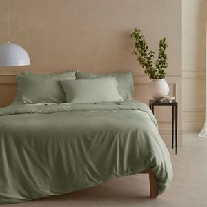 Bedding Co. Organic Bamboo Quilt Cover Set 350TC Sage Green Queen