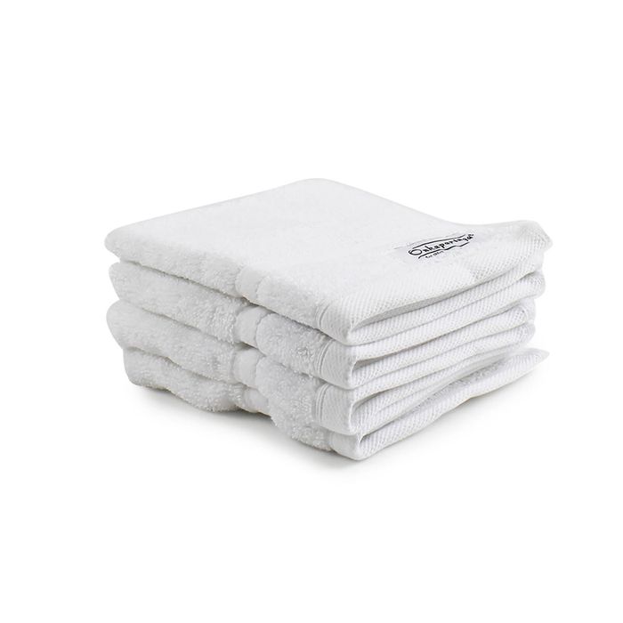 4pc Onkaparinga 30x30cm Cotton Flinders Bathroom Face Washers Set 600GSM White