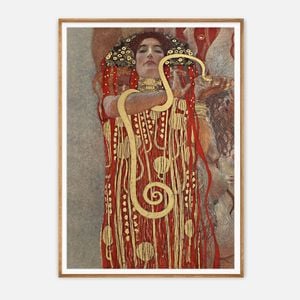 Galrie Gustav Klimt's Hygieia (1907) - Iconic Art Nouveau Print, Wood Frame, A3 30 x 42cm (12 x 16inch)
