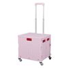 Foldable Shopping Trolley Cart 65L In Pink