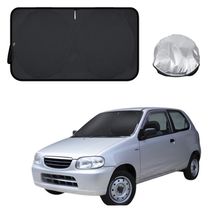 Front Windscreen Sun Shade for Suzuki Alto 1994 - 1998 (4th Gen HA11) - Standard 150 x 85 cm - Black