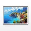Town with Mountains & Houses  Print 100% Australian Made 90x60cm  (Poster)