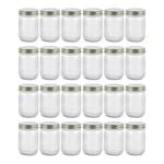 24PK Lemon & Lime Roma Ribbed Conserve Glass Jar with Lid 300ml