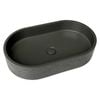 New Form Concreting Mesa Capsule Concrete Vessel Basin in Olive Grey with Rugged Texture