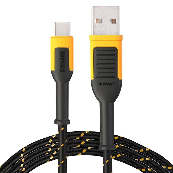DeWALT 1.8m Charging Cable Reinforced With Kevlar USB-C To USB