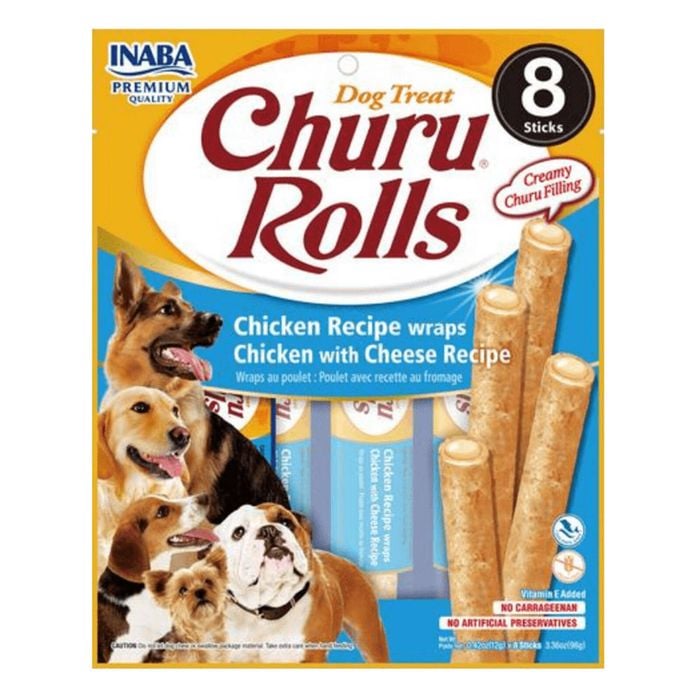 Inaba Churu Rolls Chicken Recipe Wraps Chicken With Cheese Recipe Dog Treat 8 Sticks