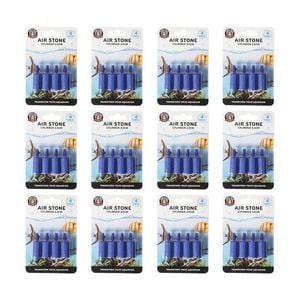 48pc Dudley's World Of Pets Aquarium/Tank Airstone Cylinder 2.5cm - Blue