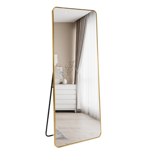Best World 80cm X 170cm Gold Timeless Rounded Mirror