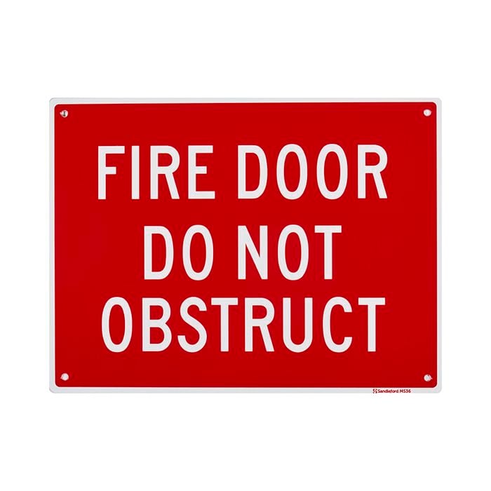 Sandleford 300 x 225mm Fire Door Plastic Sign