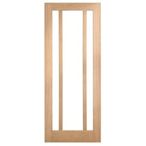 Corinthian 2040 x 820 x 35mm Internal Door White Oak Moda Clear Glass AMODG19