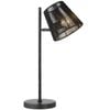 Telbix Valora Modern Table Desk Lamp Light Metal Natural Fiber Gun Metal Black Patina