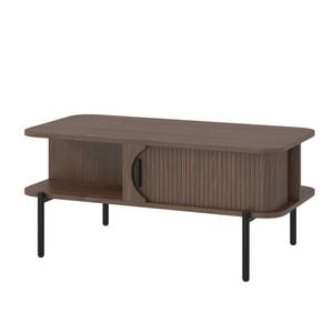 Ufurniture Modern Walnut Coffee Table Living Room Center Table Sofa Side Table, 90x45x43cm
