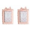 2PK Urban Resin/Wood Lotti Bow Photo Picture Frame 4x6in 20x14cm Pink