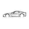 Ignite Laser Chevrolet 2005 C6 Corvette Silhouette Metal Wall Art Rustic Metal 15.7inch/40cm