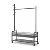 Multipurpose Clothes Rack with Wheels and Shelves