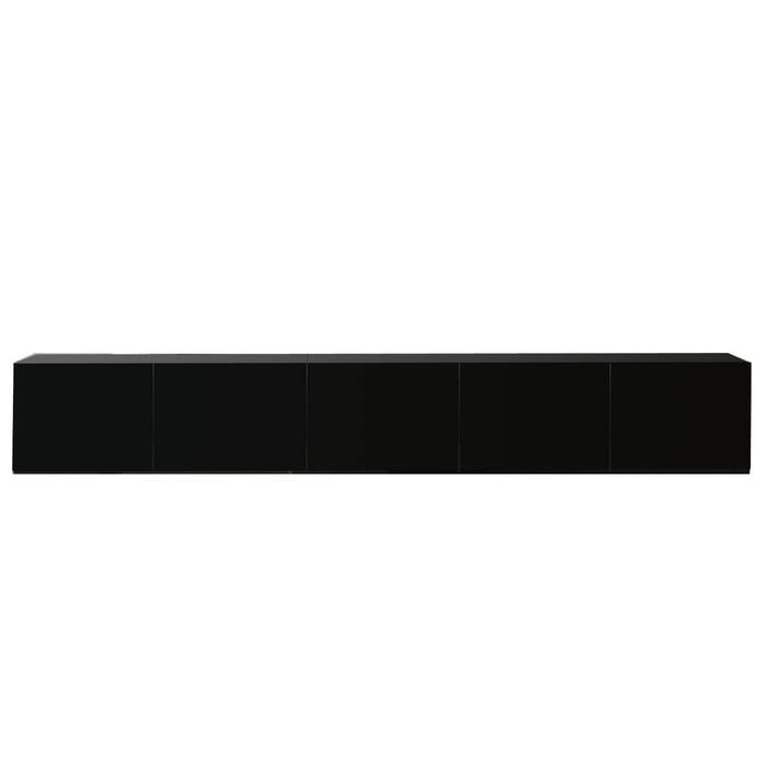 3m Majeston Black Gloss Floating TV Cabinet