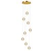 Vencha Langdon 8 Light LED Pendant - Gold (3000K)
