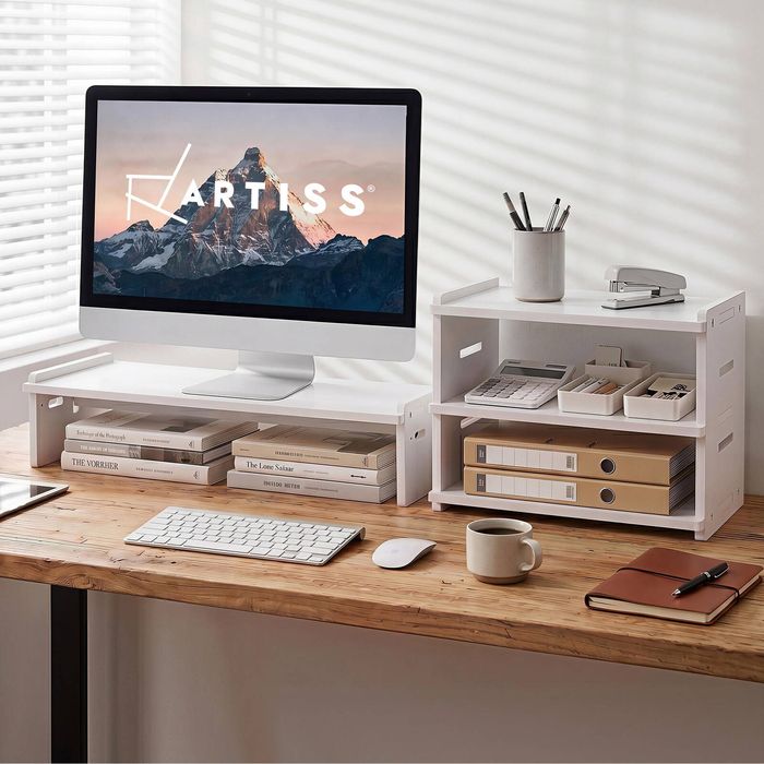 Artiss Monitor Stand With 3-tier Desk Organiser For Office Home