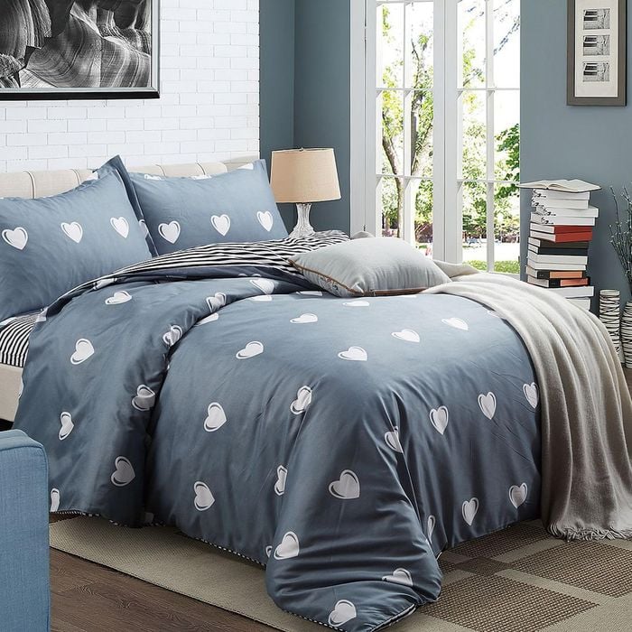 Fabric Fantastic Love Heart King Size Quilt/doona/duvet Cover Set